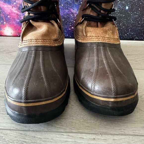 Sorel Brown Leather & Tan Winter Rain & Snow Boots main image 9
